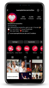 Screenshot vom Kaempferherzen-Instagram Account